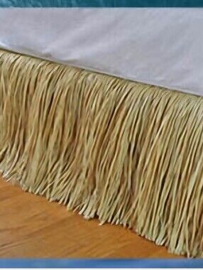 Dean Miller Surf Bedding Rayon Raffia Grass Hula Bedskirt Full Size